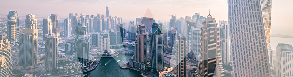 Dubai Marina skyline, United Arab Emirates